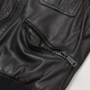 DIOR HOMME ディオール オム レザージャケット ブルゾン 6HH5043801 サイズ46 ラムレザー ブラック 美品 中古 4a002890