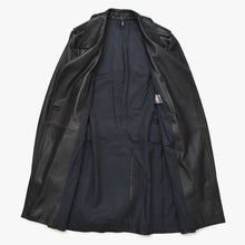 画像をギャラリービューアに読み込む, DIOR HOMME ディオール オム レザートレンチコート 6HH5034001 サイズ46 ラムレザー エポレット ベルト付き ブラック 美品 中古 4a002891