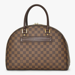 極美品 LOUIS VUITTON ルイヴィトン ダミエ ノリータハンドバッグ N41455 ブラウン ゴールド金具 中古 4a002909