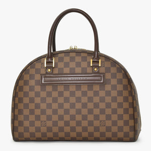 極美品 LOUIS VUITTON ルイヴィトン ダミエ ノリータハンドバッグ N41455 ブラウン ゴールド金具 中古 4a002909
