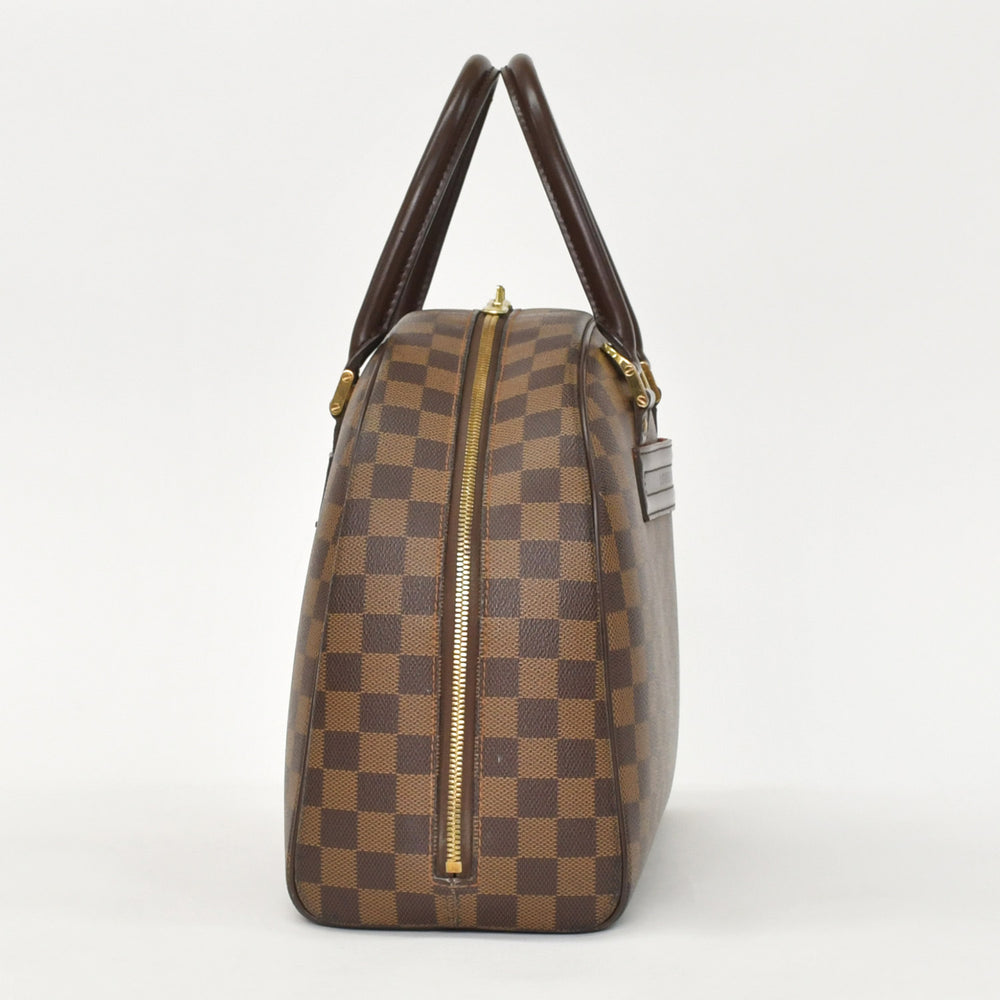 極美品 LOUIS VUITTON ルイヴィトン ダミエ ノリータハンドバッグ N41455 ブラウン ゴールド金具 中古 4a002909