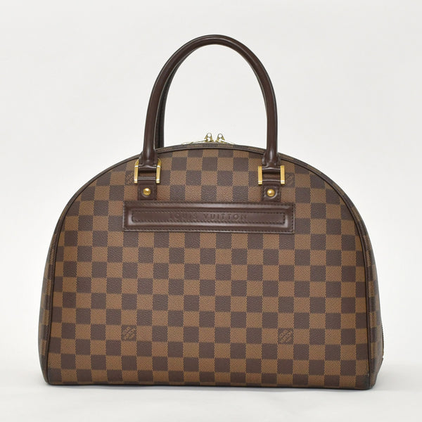 極美品 LOUIS VUITTON ルイヴィトン ダミエ ノリータハンドバッグ N41455 ブラウン ゴールド金具 中古 4a002909