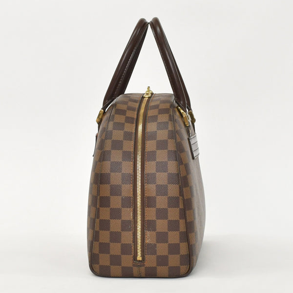 極美品 LOUIS VUITTON ルイヴィトン ダミエ ノリータハンドバッグ N41455 ブラウン ゴールド金具 中古 4a002909
