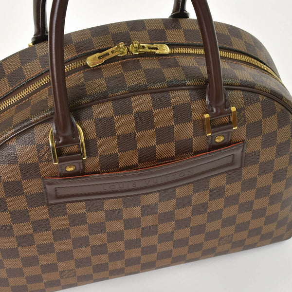 極美品 LOUIS VUITTON ルイヴィトン ダミエ ノリータハンドバッグ N41455 ブラウン ゴールド金具 中古 4a002909
