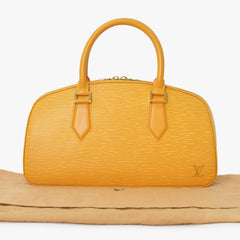 極美品 LOUIS VUITTON ルイヴィトン エピライン ジャスミン ハンドバッグ タッシリイエロー エピレザー ゴールド金具 M52089 中古 4a001114