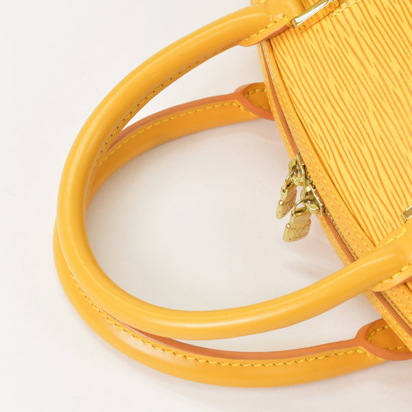 極美品 LOUIS VUITTON ルイヴィトン エピライン ジャスミン ハンドバッグ タッシリイエロー エピレザー ゴールド金具 M52089 中古 4a001114