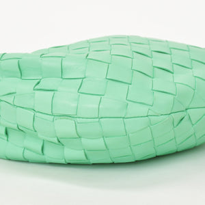 極美品 BOTTEGA VENETA ボッテガヴェネタ ミニジョディ ハンドバッグ イントレチャート グリーン ラムスキン ゴールド金具 中古 4a002923