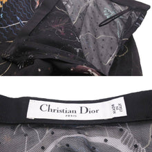 画像をギャラリービューアに読み込む, Christian Dior クリスチャンディオール ロングスカート ボトムス シルク 海 Sea 総柄 レース ブラック 美品 中古 29444