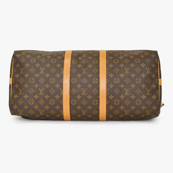LOUIS VUITTON ルイヴィトン モノグラム キーポルバンドリエール55 2WAY ボストンバック M41414 ブラウン キャンバス 美品 中古 4a002947