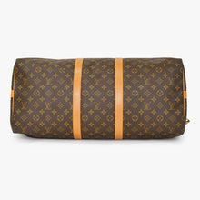 画像をギャラリービューアに読み込む, LOUIS VUITTON ルイヴィトン モノグラム キーポルバンドリエール55 2WAY ボストンバック M41414 ブラウン キャンバス 美品 中古 4a002947