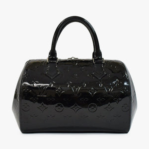 極美品 LOUIS VUITTON ルイヴィトン ハンドバッグ Ｍ90060 ヴェルニ モンタナ ブラック モノグラム ゴールド金具 中古 4a003004
