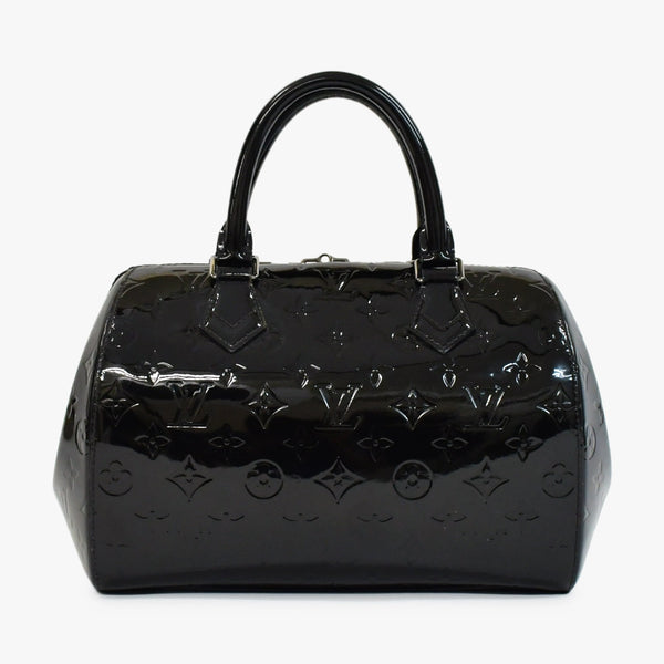 極美品 LOUIS VUITTON ルイヴィトン ハンドバッグ Ｍ90060 ヴェルニ モンタナ ブラック モノグラム ゴールド金具 中古 4a003004