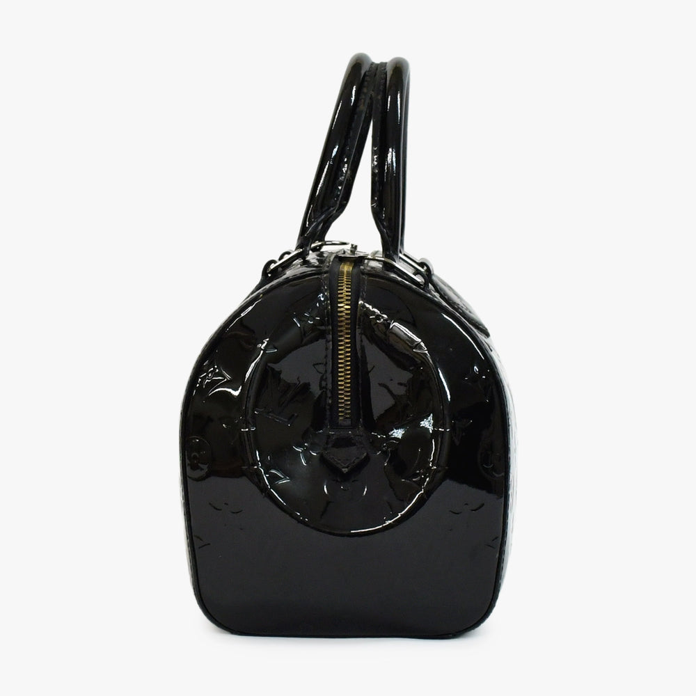 極美品 LOUIS VUITTON ルイヴィトン ハンドバッグ Ｍ90060 ヴェルニ モンタナ ブラック モノグラム ゴールド金具 中古 4a003004