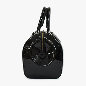 極美品 LOUIS VUITTON ルイヴィトン ハンドバッグ Ｍ90060 ヴェルニ モンタナ ブラック モノグラム ゴールド金具 中古 4a003004