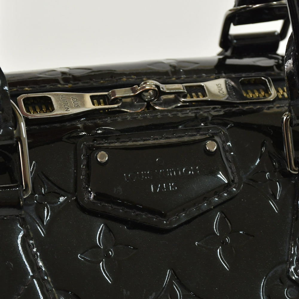 極美品 LOUIS VUITTON ルイヴィトン ハンドバッグ Ｍ90060 ヴェルニ モンタナ ブラック モノグラム ゴールド金具 中古 4a003004