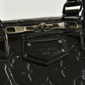 極美品 LOUIS VUITTON ルイヴィトン ハンドバッグ Ｍ90060 ヴェルニ モンタナ ブラック モノグラム ゴールド金具 中古 4a003004