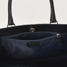 画像をギャラリービューアに読み込む, 極美品 Christian Dior クリスチャンディオール フライトライン トロッターハンドバッグ グレー オレンジ デニムレザー 02-BO-0036 中古 4a003034