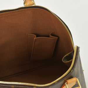 LOUIS VUITTON ルイ ヴィトン アルマPM ハンドバッグ M51130 モノグラムキャンバス ヌメ革 ブラウン ゴールド金具 美品 中古 4a003042