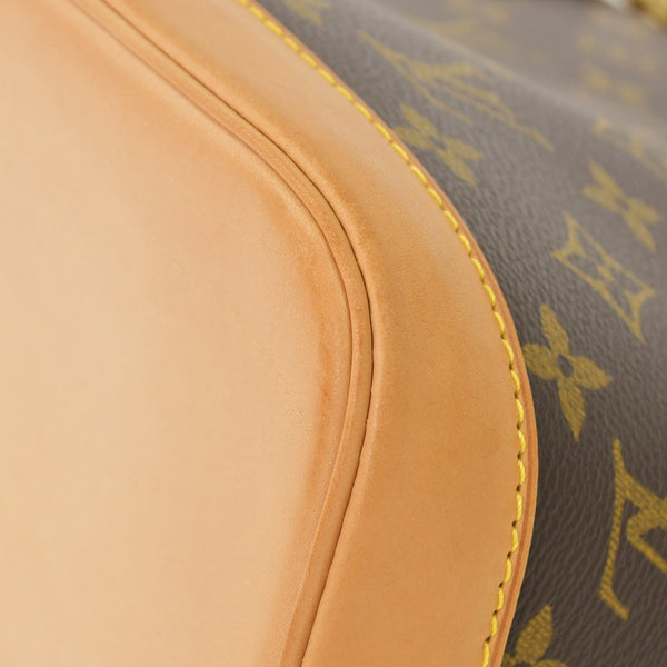 LOUIS VUITTON ルイ ヴィトン アルマPM ハンドバッグ M51130 モノグラムキャンバス ヌメ革 ブラウン ゴールド金具 美品 中古 4a003042
