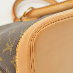 LOUIS VUITTON ルイ ヴィトン アルマPM ハンドバッグ M51130 モノグラムキャンバス ヌメ革 ブラウン ゴールド金具 美品 中古 4a003042