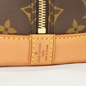 LOUIS VUITTON ルイ ヴィトン アルマPM ハンドバッグ M51130 モノグラムキャンバス ヌメ革 ブラウン ゴールド金具 美品 中古 4a003042