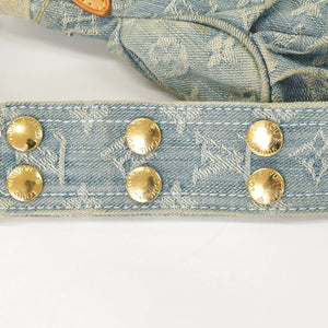 LOUIS VUITTON ルイヴィトン パッチワーク ポスティ メッセンジャーバッグ M95374 モノグラム デニム 美品 中古 4a003046