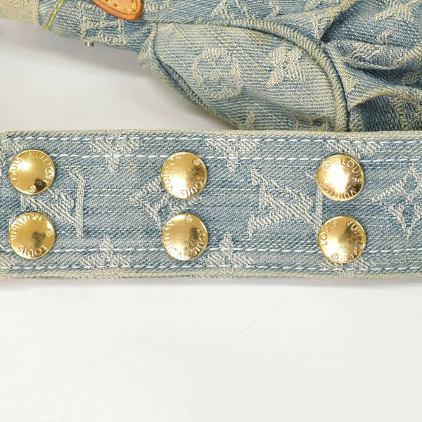 LOUIS VUITTON ルイヴィトン パッチワーク ポスティ メッセンジャーバッグ M95374 モノグラム デニム 美品 中古 4a003046