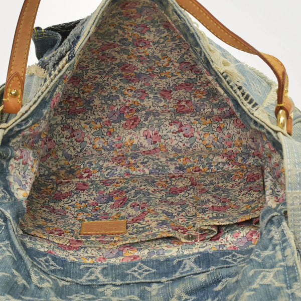 LOUIS VUITTON ルイヴィトン パッチワーク ポスティ メッセンジャーバッグ M95374 モノグラム デニム 美品 中古 4a003046