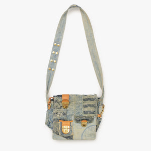 LOUIS VUITTON ルイヴィトン パッチワーク ポスティ メッセンジャーバッグ M95374 モノグラム デニム 美品 中古 4a003046