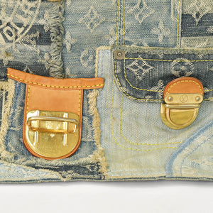 LOUIS VUITTON ルイヴィトン パッチワーク ポスティ メッセンジャーバッグ M95374 モノグラム デニム 美品 中古 4a003046