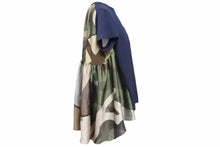 画像をギャラリービューアに読み込む, 未使用 Sacai サカイ kaws カウズ 半袖Ｔシャツ ドッキング ネイビー カーキ サイズ1 21-05690 切り返し コラボ 中古 30470