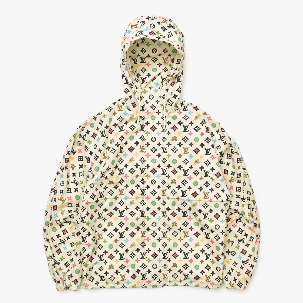 極美品 LOUIS VUITTON ルイヴィトン タイラー ザクリエイター モノグラムクラギー プリントウィンドブレーカー モノグラム ホワイト 総柄 中古 4a003098