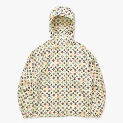極美品 LOUIS VUITTON ルイヴィトン タイラー ザクリエイター モノグラムクラギー プリントウィンドブレーカー モノグラム ホワイト 総柄 中古 4a003098