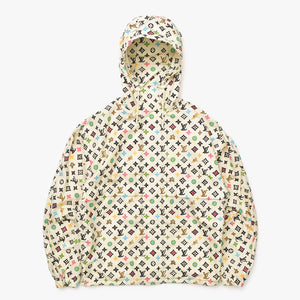 極美品 LOUIS VUITTON ルイヴィトン タイラー ザクリエイター モノグラムクラギー プリントウィンドブレーカー モノグラム ホワイト 総柄 中古 4a003098