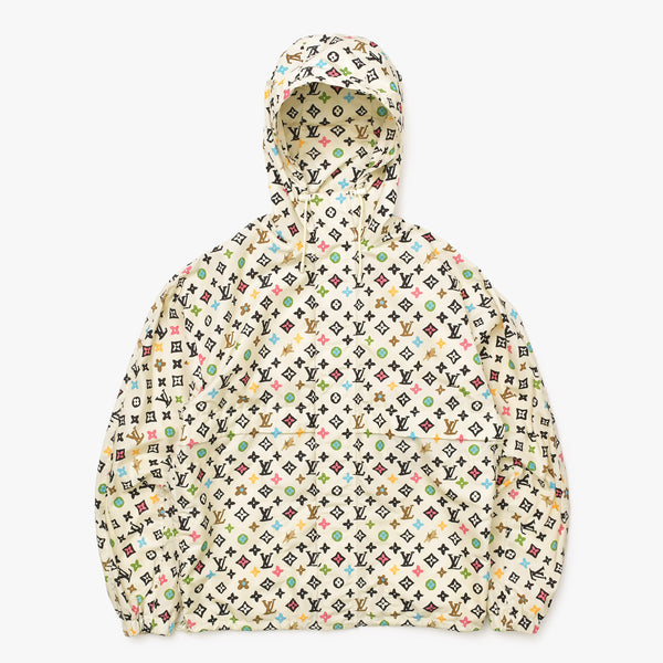 極美品 LOUIS VUITTON ルイヴィトン タイラー ザクリエイター モノグラムクラギー プリントウィンドブレーカー モノグラム ホワイト 総柄 中古 4a003098