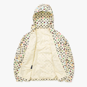 極美品 LOUIS VUITTON ルイヴィトン タイラー ザクリエイター モノグラムクラギー プリントウィンドブレーカー モノグラム ホワイト 総柄 中古 4a003098