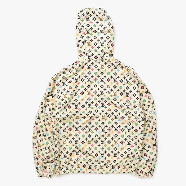 極美品 LOUIS VUITTON ルイヴィトン タイラー ザクリエイター モノグラムクラギー プリントウィンドブレーカー モノグラム ホワイト 総柄 中古 4a003098