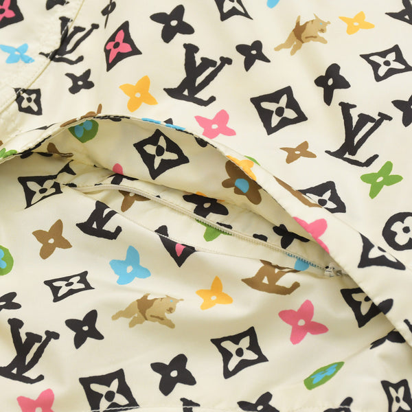 極美品 LOUIS VUITTON ルイヴィトン タイラー ザクリエイター モノグラムクラギー プリントウィンドブレーカー モノグラム ホワイト 総柄 中古 4a003098