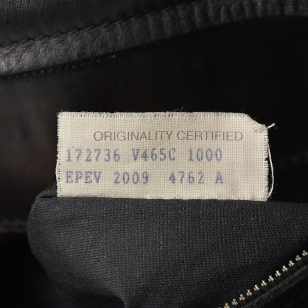 極美品 BOTTEGA VENETA ボッテガヴェネタ ショルダーバッグ イントレチャート 172736 V465C 1000 ブラック レザー 中古 4a003189