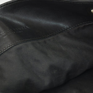 極美品 BOTTEGA VENETA ボッテガヴェネタ ショルダーバッグ イントレチャート 172736 V465C 1000 ブラック レザー 中古 4a003189