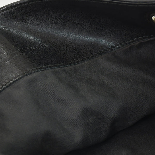 極美品 BOTTEGA VENETA ボッテガヴェネタ ショルダーバッグ イントレチャート 172736 V465C 1000 ブラック レザー 中古 4a003189