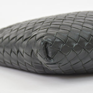 極美品 BOTTEGA VENETA ボッテガヴェネタ ショルダーバッグ イントレチャート 172736 V465C 1000 ブラック レザー 中古 4a003189