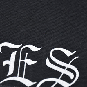 極美品 YEEZY イージー VULTURES Box T-shirt 長袖Ｔシャツ kanye West カニエ ブラック コットン サイズ2 中古 4a003311