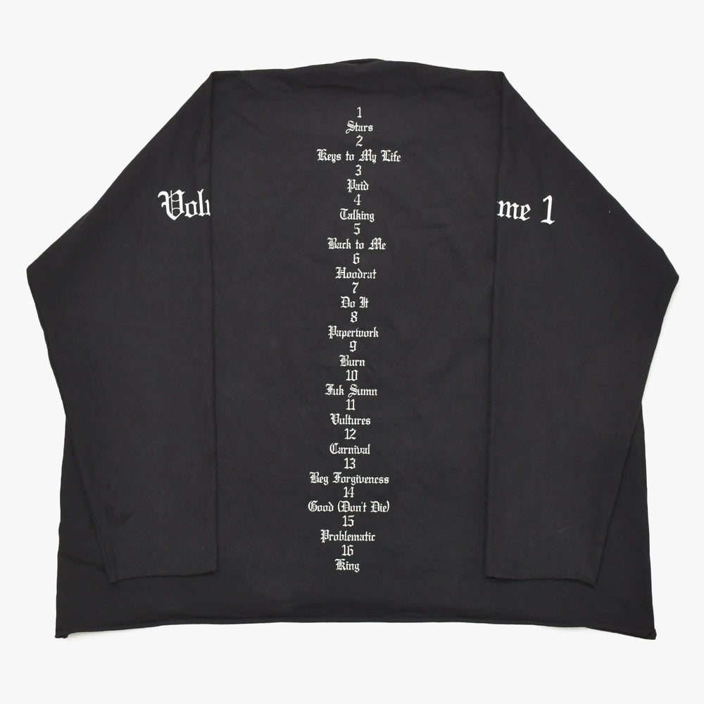 Very good condition YEEZY VULTURES Box T-shirt long sleeve T-shirt kanye West Kanye black cotton size 2 used 4a003311