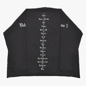 極美品 YEEZY イージー VULTURES Box T-shirt 長袖Ｔシャツ kanye West カニエ ブラック コットン サイズ2 中古 4a003311