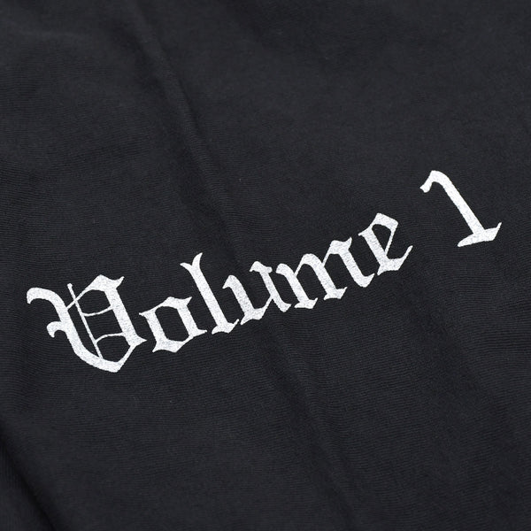 極美品 YEEZY イージー VULTURES Box T-shirt 長袖Ｔシャツ kanye West カニエ ブラック コットン サイズ2 中古 4a003311