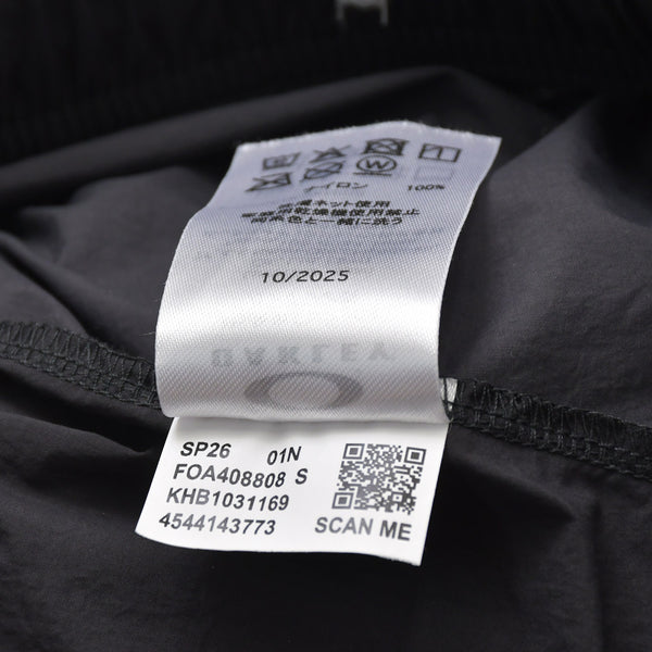 極美品 OAKLEY オークリー アウトドアウェア new retro wind pants 3.0 ピステ ブラック ナイロン 中古 4a003316
