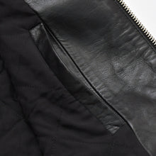 画像をギャラリービューアに読み込む, JIL SANDER ジルサンダー レザーベスト ジレ J21FB0111 J07145 ブラック レザー ライトアウター ダブルジップ シルバー金具 美品 中古 4a003317