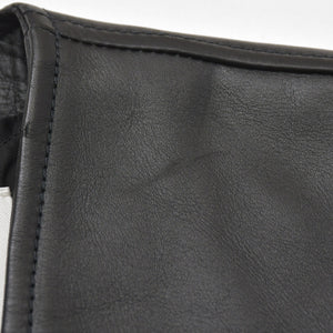 JIL SANDER ジルサンダー レザーベスト ジレ J21FB0111 J07145 ブラック レザー ライトアウター ダブルジップ シルバー金具 美品 中古 4a003317