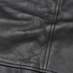 JIL SANDER ジルサンダー レザーベスト ジレ J21FB0111 J07145 ブラック レザー ライトアウター ダブルジップ シルバー金具 美品 中古 4a003317